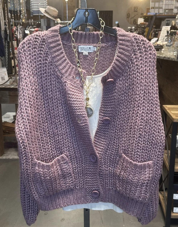 Button Front Short Cardigan
