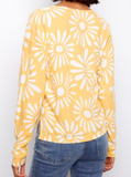 Long Sleeve Reversible Printed V-Neck Sweater