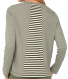 Long Sleeve Crew Neck Top with Seaming