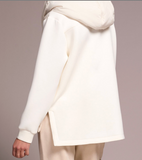 Quilted Front Jacket with Hood
