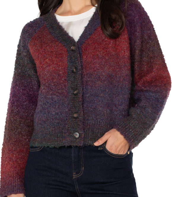 Raglan Button Front Cardigan