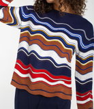 Boat Neck Scallop Hem Sweater