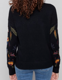 Embroidered Mock Neck Sweater
