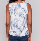 Printed Satin Sleeveless Top