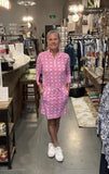 Carolyn 3/4 Sleeve Drawstring Dress