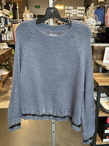 Canyon Tipped Raglan Chunky Crew