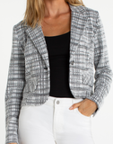 Cropped Plaid Blazer