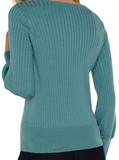 Ribbed Scoop Neck Sweater