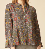 Rayon Crepe Garden Flounce Top