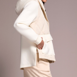 Quilted Front Jacket with Hood