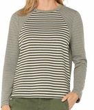 Long Sleeve Crew Neck Top with Seaming