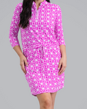 Carolyn 3/4 Sleeve Drawstring Dress