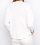 3/4 Sleeve Sweater with Curved Hem