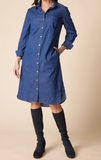 Denim Cafe Midi Dress
