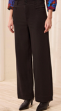 High Rise Fly Front Ankle Pant with Pockets