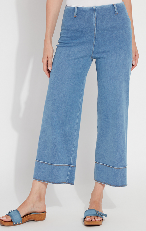 Margo Hi Waist Wide Crop Denim