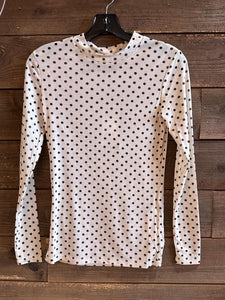 Alda Long Sleeve Polka Dot Top