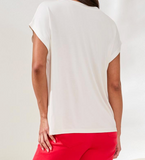 Cap Sleeve Top with Applique