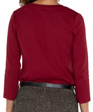 3/4 Sleeve Scoop Neck T-shirt