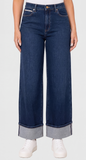 Selvedge Morgan Hi Rise Cuffed Wide Leg
