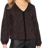 Long Sleeve Button Front Top