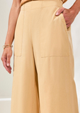 Flowy Pull On Crop Wide Leg Pant