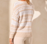 3/4 Sleeve Scoop Neck Sweater