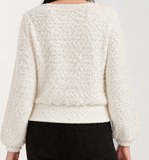 Long Sleeve 2 in 1 Halter Neck Surplice Knit Top