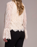 Tiered Lace Blouse with Lined Body