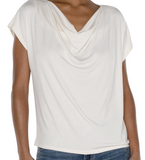 Draped Cowl Neck Top