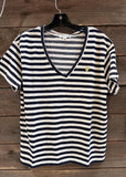 V-Neck Striped T-Shirt