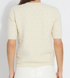 Valentina Pearl Short Sleeve Sweater