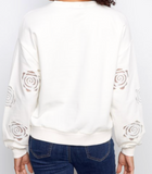 Long Sleeve Top with Embroidery