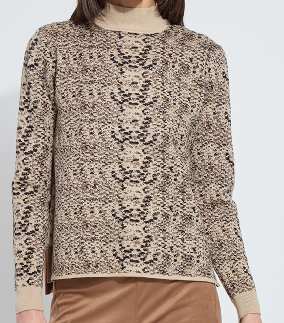 Declan Mock Neck Jacquard Sweater