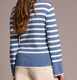 Funnel Neck Striped Sweater