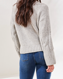 Crew Neck Cable Knit Sweater