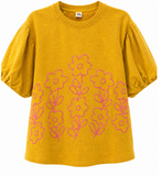 CrewNeck Top with Floral Embroidery