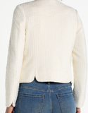 Collarless Jacket withScallop Detail