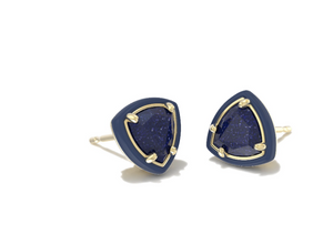 Arden Enamel Frame Stud Earrings