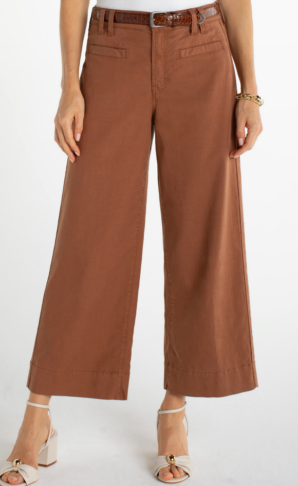 High Rise Crop Wide Leg