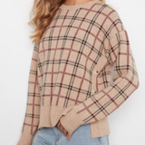 Long Sleeve Drop Shoulder Crew Neck Sweater