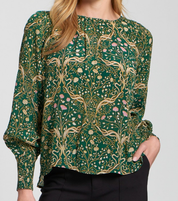 Pullover Smocked Blouse
