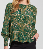 Pullover Smocked Blouse