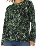 Printed Raglan Sleeve Sweater