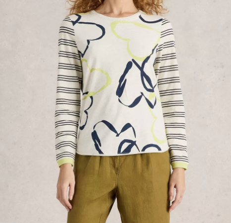 Clara Crew Neck Long Sleeve T-Shirt