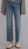 Avery Hi Rise Fab Ab East Straight Leg Raw Hem