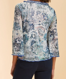 Bell Sleeve Boat Neck Top, Neutral Narnia