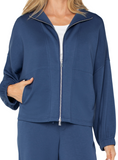 Zip Up Funnel Neck Jacket
