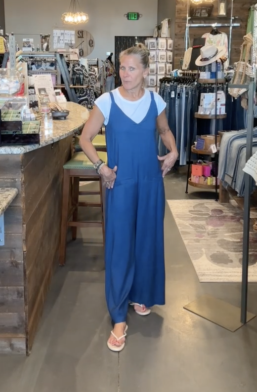 Wide Leg Crop Jumpsuit