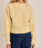 Crop Crewneck Knit Sweater